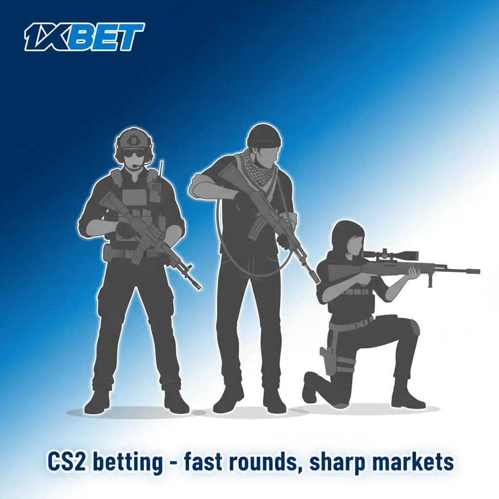 CS2 betting dashboard with live odds, pre-match markets, and logos for PGL Major, IEM, ESL; fast rounds theme.
