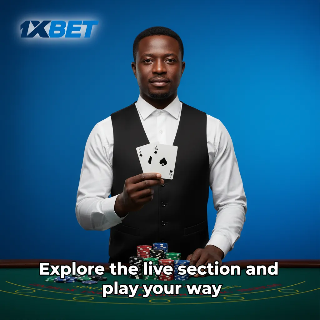 1xbet live casino lobby screen with filters and categories: Roulette, Baccarat, Blackjack, Poker, TV Games, Sic Bo & Dice.