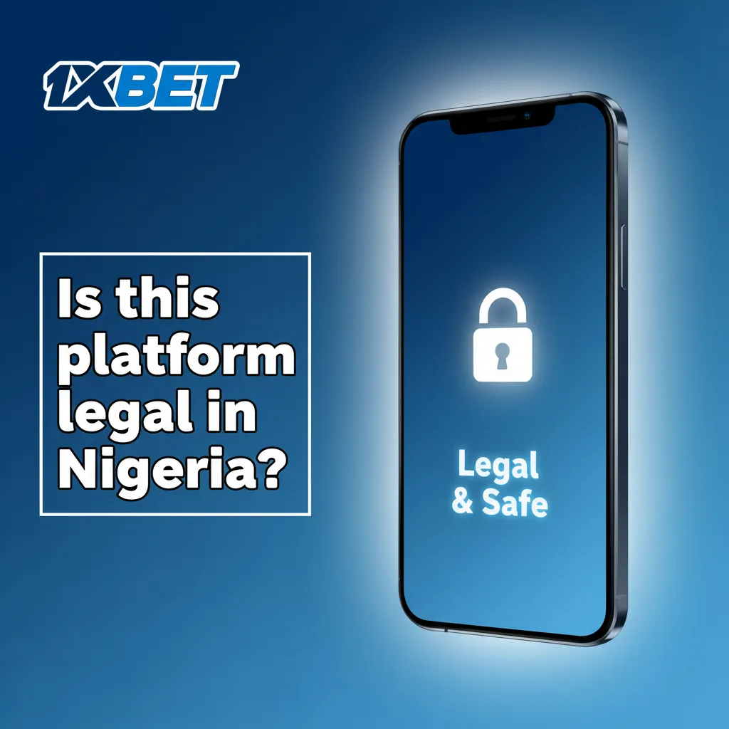 Banner on platform legality in Nigeria: licensing, oversight, responsible gaming; 1xbet legal details in site footer