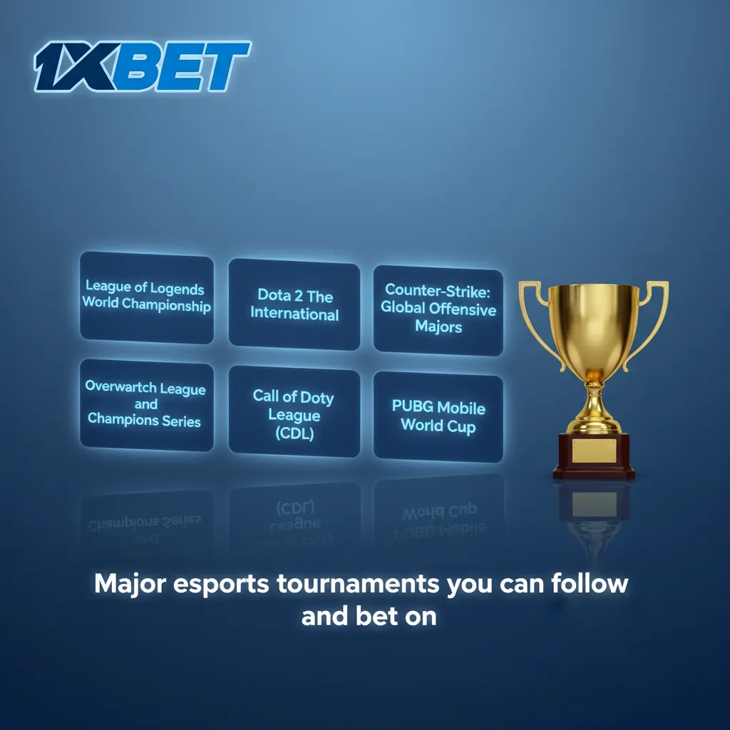 Table of major esports tournaments for Dota 2, CS2, LoL, Valorant, SC2, MLBB, and R6 for live betting.